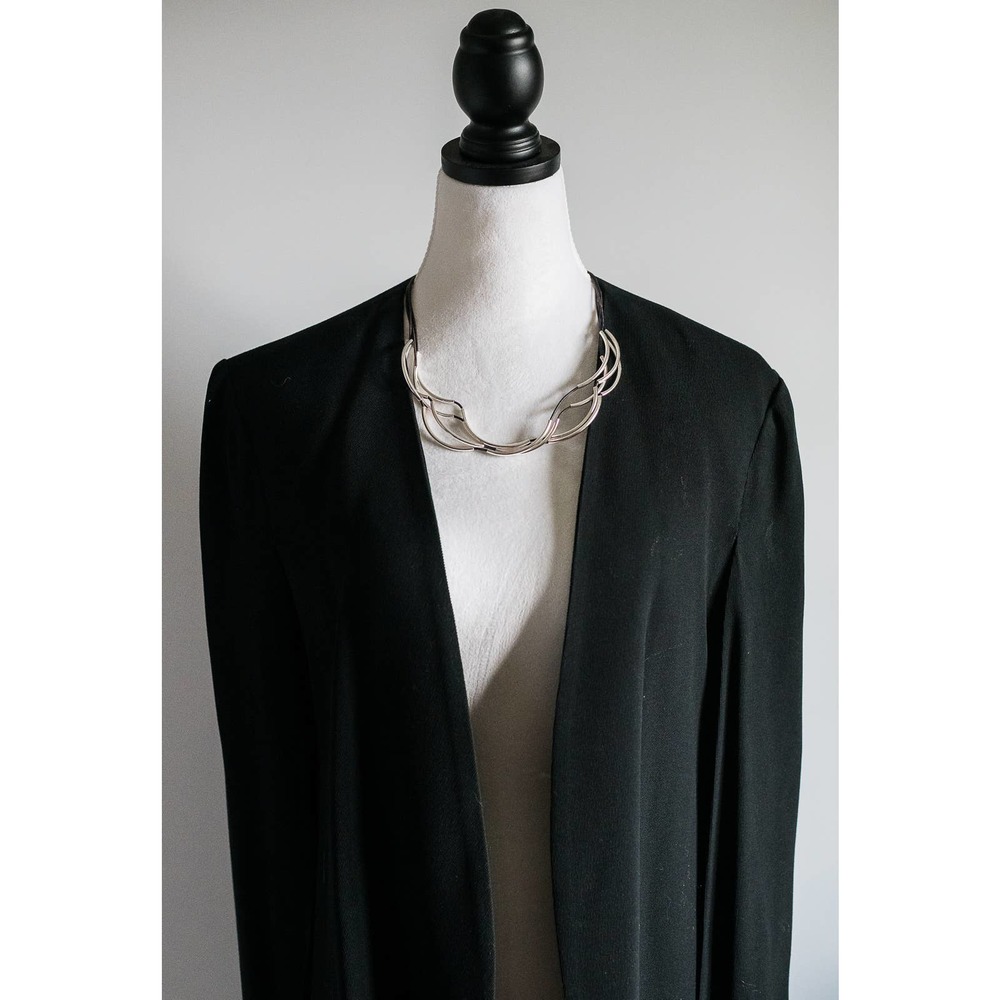 Preowned Lizzy James Leather and Silver 20 inch Cord Necklace